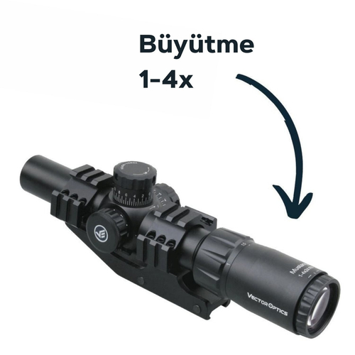 VECTOR OPTICS MUSTANG GENII 1-4X24 FFP TÜFEK DÜRBÜNÜ